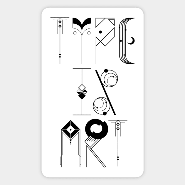 Type is Art (black) Magnet by OMGSTee